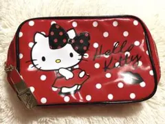 レア♥️ ハローキティ Hello Kitty キティ ROCK 赤 ポーチ 希少