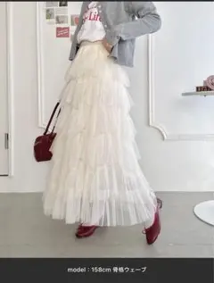 ボリュームティアードチュールスカート