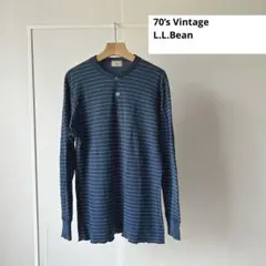 【Vintage】70s L.L.Bean ヘンリーネック カットソー ロンTのサムネイル