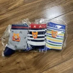 ＊ホットビスケッツ＊ベビー靴下 3足セット クマデザイン 11-13cm