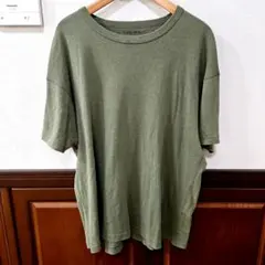 THREE DOTS Tシャツ カーキ Lサイズ