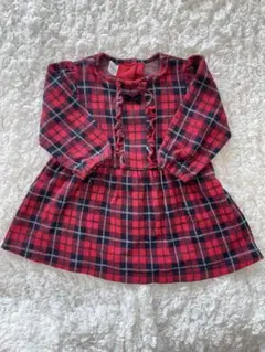 【美品】王道ファミリアチェックワンピース