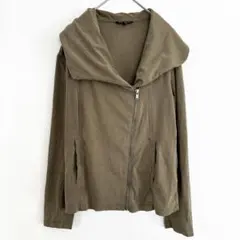 BANANA REPUBLIC ジャケット 変形 S オリーブ 斜めジップアップ