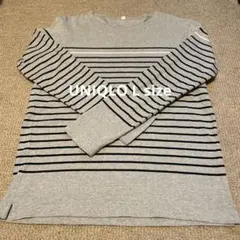 ユニクロ　メンズ　ボーダーカットソー　長袖　Lsize