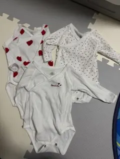 プチバトー　ハート　肌着　6m