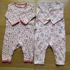 UNIQLO ユニクロ　ロンパース　カバーオール　70 2枚セット　花柄 女の子
