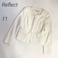 Reflect ノーカラー ツイードジャケット セレモニー 日本製