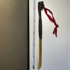 【美品】ライオンデザイン靴ベラ 約55cm 昭和レトロ　アンティーク
