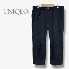 ユニクロ ワーク カーゴ ナイロン パンツ ブラック カジュアル a1653