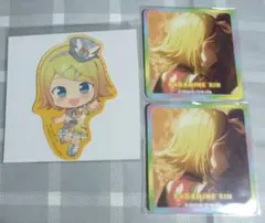 プロセカ　ぺたコレクションステッカーとスクエアステッカー(鏡音リン)３点セット