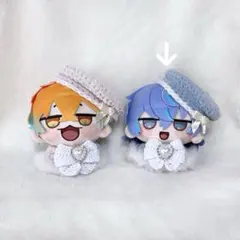 【ライトブルー】にじまるっと ぬい服 15cm 16cm ベレー帽&ケープセット