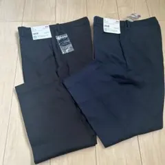 UNIQLO  イージーケアストレッチクロップドパンツ　64cm  ネイビーのみ