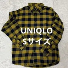 UNIQLO ユニクロ　フランネルシャツ　チェックシャツ　シャツ　黄色　暖かい