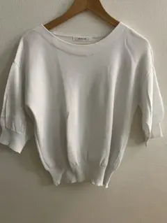OFUON le MK 半袖 ニット トップス ホワイト