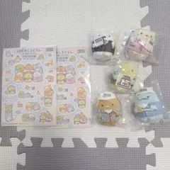一条工務店 すみっコぐらし ぬいぐるみ 5体 シール 2枚 セット