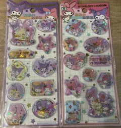 マイメロ&クロミ ウォーターシール 2枚セット キラキラ