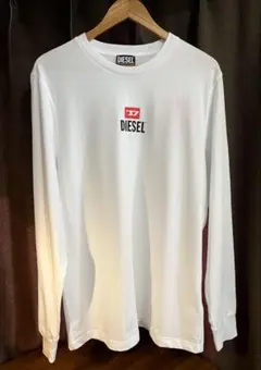 【新品・未使用】DIESEL ディーゼル ボックスロゴ ロングTシャツL 白