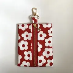 花柄ポーチ ファスナー、ナスカン付き ハンドメイド 小物入れ おまとめOK商品