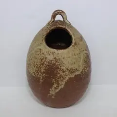 信楽焼　一輪挿し　竹銘　縦置き・横置き可　花器