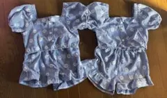 美品*へそ出し花柄セットアップ 双子 お揃い