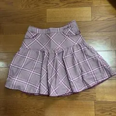 チェック柄フレアスカート