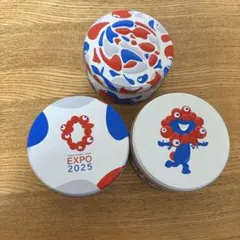 【缶のみ】大阪関西万博2025ミャクミャク風月堂　菓子缶ケース 3個セット