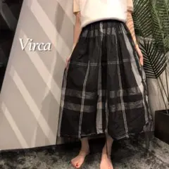 【新品タグ付き】Virca リバーシブルチュールチェックスカート サイズ38