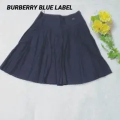 バーバリーブルーレーベル　シャードチェック　フリルスカート　プリーツ　38
