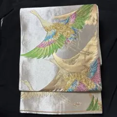 豪華袋帯 、シルバー、ゴールド、ピンク、水色の光沢、刺繍、合わせ易、振袖、結婚式