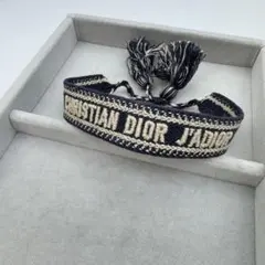 【人気】dior J'ADIOR ブレスレット　ミサンガ　ネイビー
