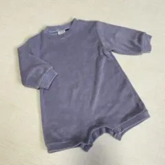 【美品】ベビー ロンパース 70 韓国 韓国子供服 パープル 紫
