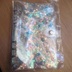 シール帳＆Savingバインダー A6 水色 リングバインダークリアケース 流行