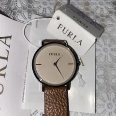 FURLA アナログ腕時計 ベージュ/ブラウン