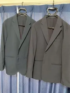 UNIQLO 感動ジャケット　ウールライク　ネイビーL