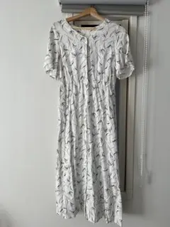 花柄 半袖シャツワンピース
