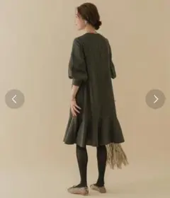 【新品】ツイード裾フレアワンピース