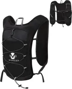 ランニングバッグ 超軽量180g 防水 反射付 ブラック ハイドレーション