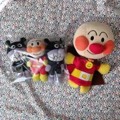 アンパンマン　パペット&ぬいぐるみ3体セット