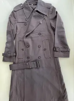 ヴィンテージ　ダークグレー ダブルブレスト トレンチコート