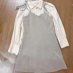 NICE CLAUP ブラウスミニキャミワンピセット