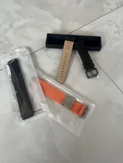 新品！22mm交換用バンド3本セット本革、ナイロン