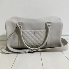 Riu リウ Leather traveling bag ベージュ ボストン - メルカリ