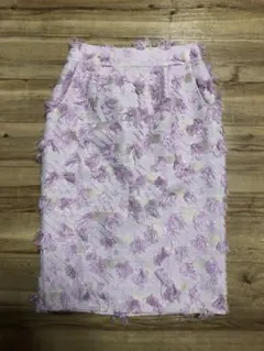 フリンジジャカードタイトスカート