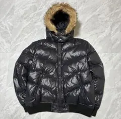 00s y2k OLD UNIQLO DOWN JACKET BLACK 光沢L