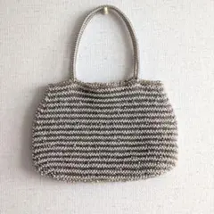 ❖８月のセール❖ ANTEPRIMA編み込みハンドバッグシルバーゴールド系のサムネイル