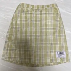 S.JENNI チェック柄スカート 160カーキ系