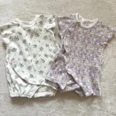 アプレレクール ロンパース 60cm 花柄 新生児