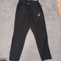ASICS トレーニングパンツ ブラック サイドジッパー