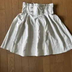 OLIVEdesOLIVe アイボリー チェック柄 フレアスカート