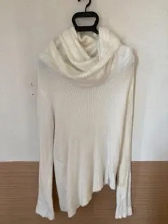 シヴァーライズ（civarize）白ファー風ドレープニットセーター　サイズM